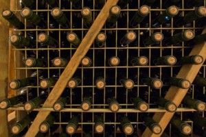 Bodegas Aragonesas bottles in cages metal