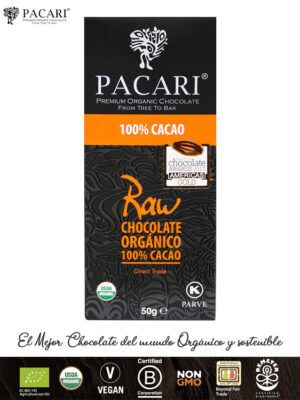PACARI Chocolate Raw Premium Ecológico 100%