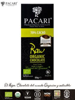 PACARI Chocolate Raw Premium Ecológico 70%