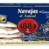 Conservas 1884 Navajas al Natural Gourmet lata 115 gr