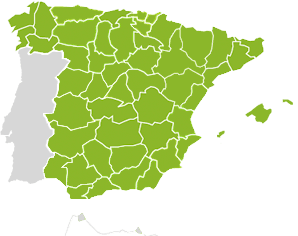 Mapa de envíos a España