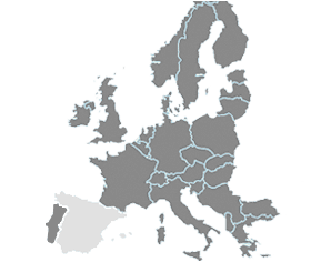 Mapa de envíos a Europa