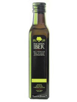 Hacienda Iber Extra Virgin Olive Oil Arbequina 250ml, glass bottle 250 ml.