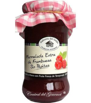 Raspberry jam extra seedless artisan Flavors of the Guijo, jar 400ml