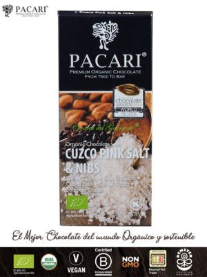 Chocolate PACARI Premium Ecológico Sal Cuzco & Nibs