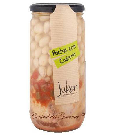 Conservas Juker Beans with Quail jar 720g